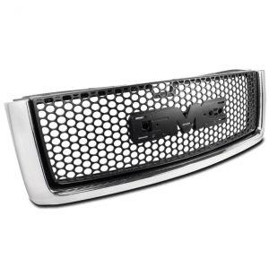 Решетка радиатора черная с хромированной окантовкой Punch Style для GMC Sierra 1500 2007-2013